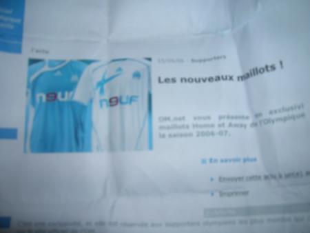 les nouveau maillots 2006 2007